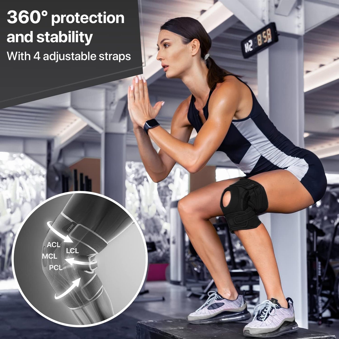 DR. BRACE ELITE Knee Brace with Side Stabilizers & Patella Gel Pads for Maximum Knee Pain Support and fast recovery for men and women-Please Check How To Size Video