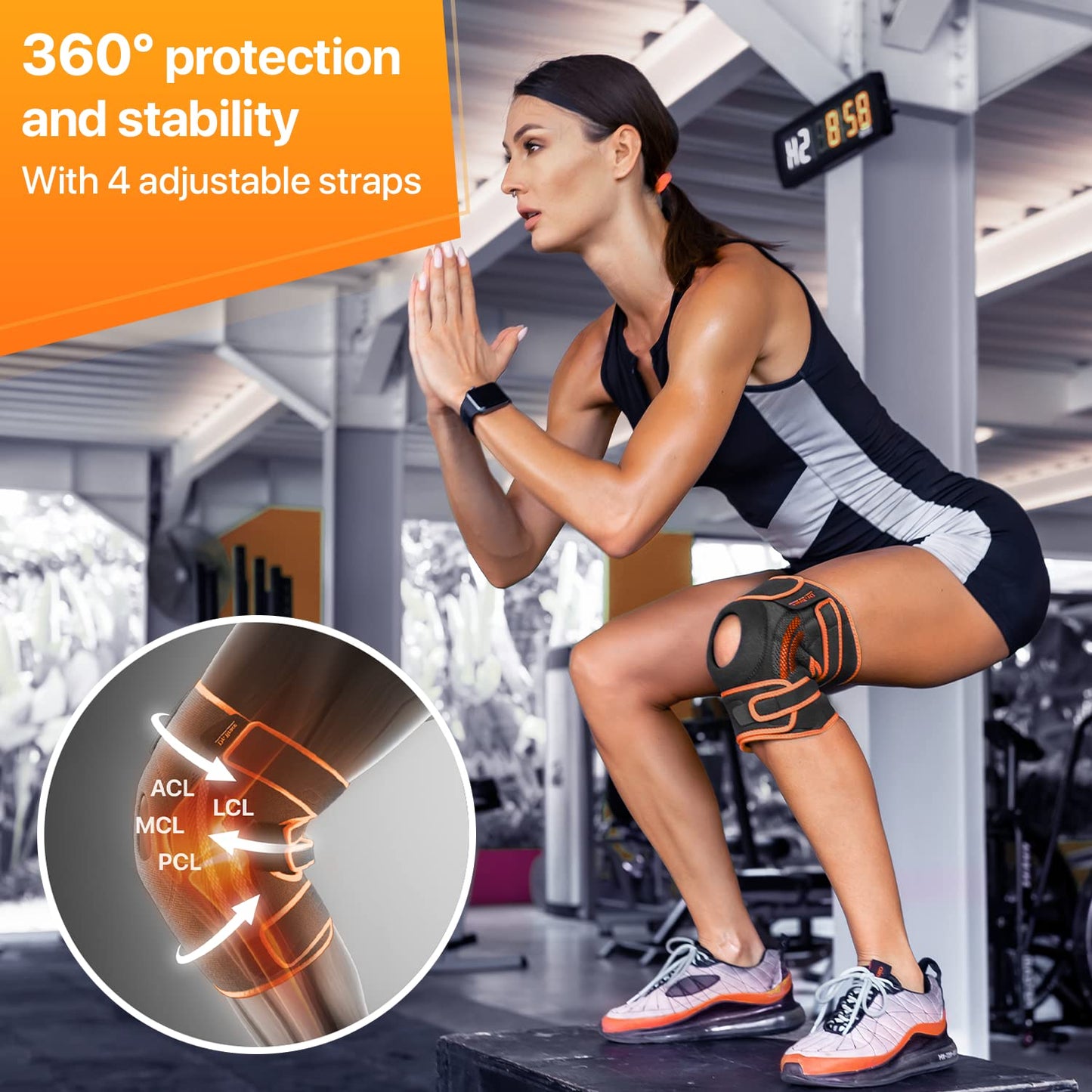 DR. BRACE ELITE Knee Brace with Side Stabilizers & Patella Gel Pads for Maximum Knee Pain Support and fast recovery for men and women-Please Check How To Size Video