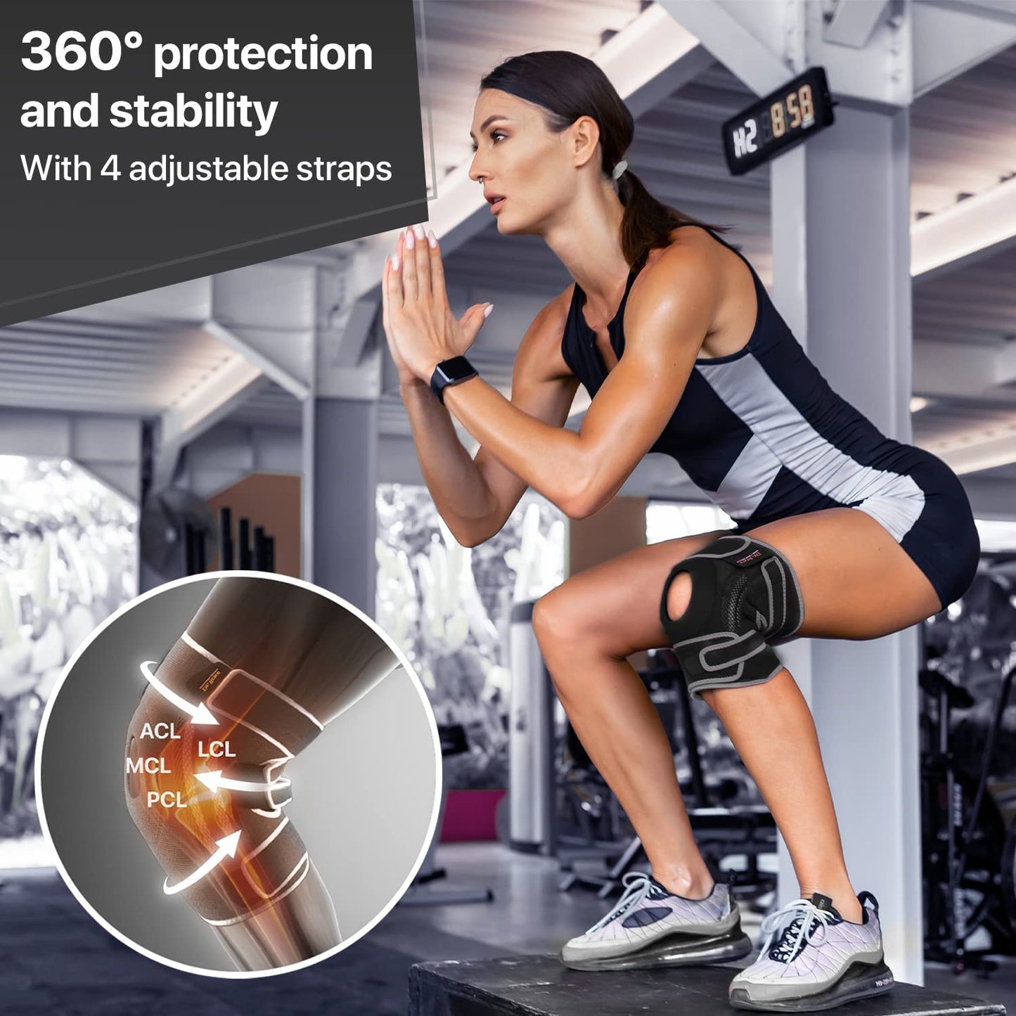 DR. BRACE ELITE Knee Brace with Side Stabilizers & Patella Gel Pads for Maximum Knee Pain Support and fast recovery for men and women-Please Check How To Size Video