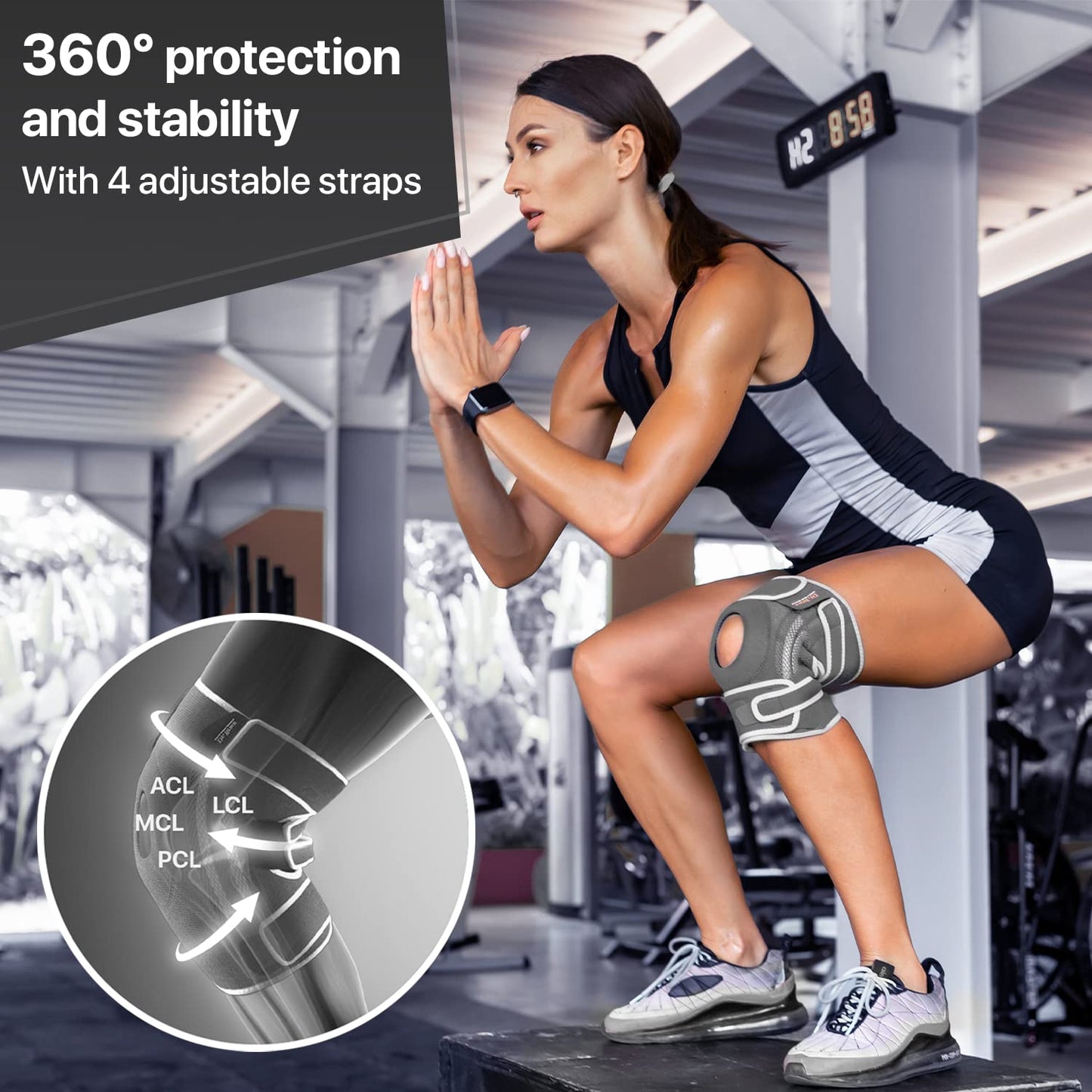 DR. BRACE ELITE Knee Brace with Side Stabilizers & Patella Gel Pads for Maximum Knee Pain Support and fast recovery for men and women-Please Check How To Size Video