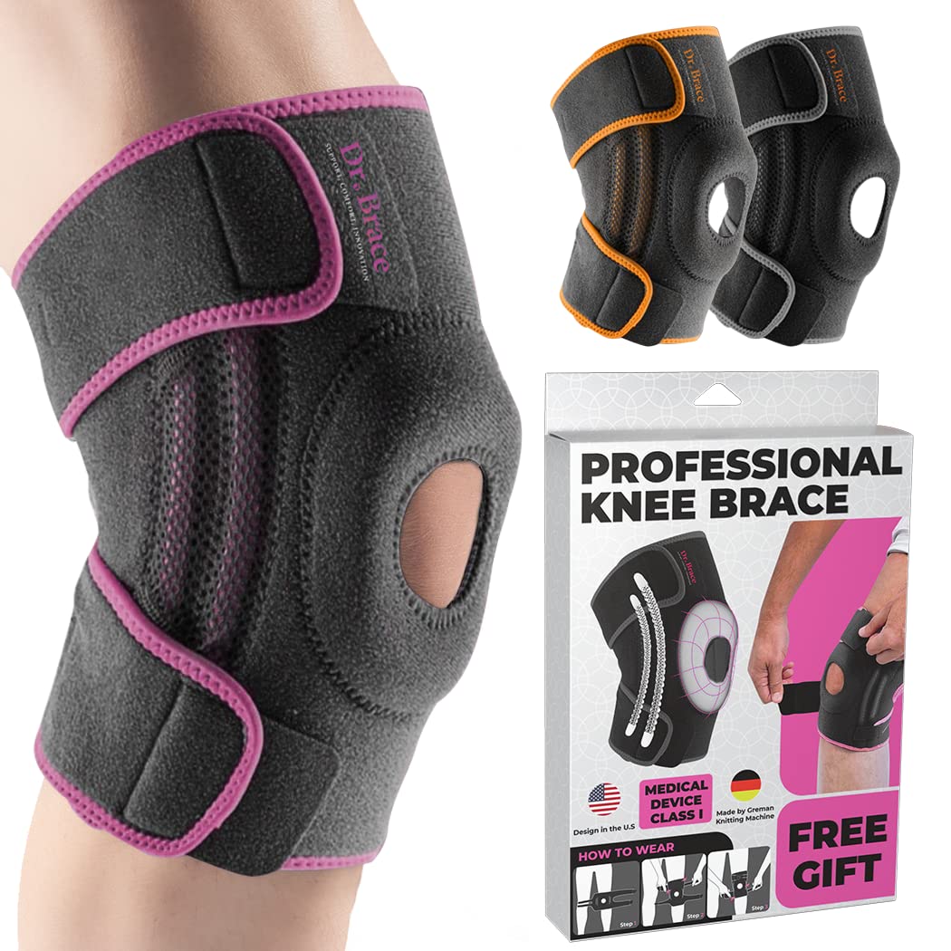 DR. BRACE ELITE Knee Brace with Side Stabilizers & Patella Gel Pads for Maximum Knee Pain Support and fast recovery for men and women-Please Check How To Size Video