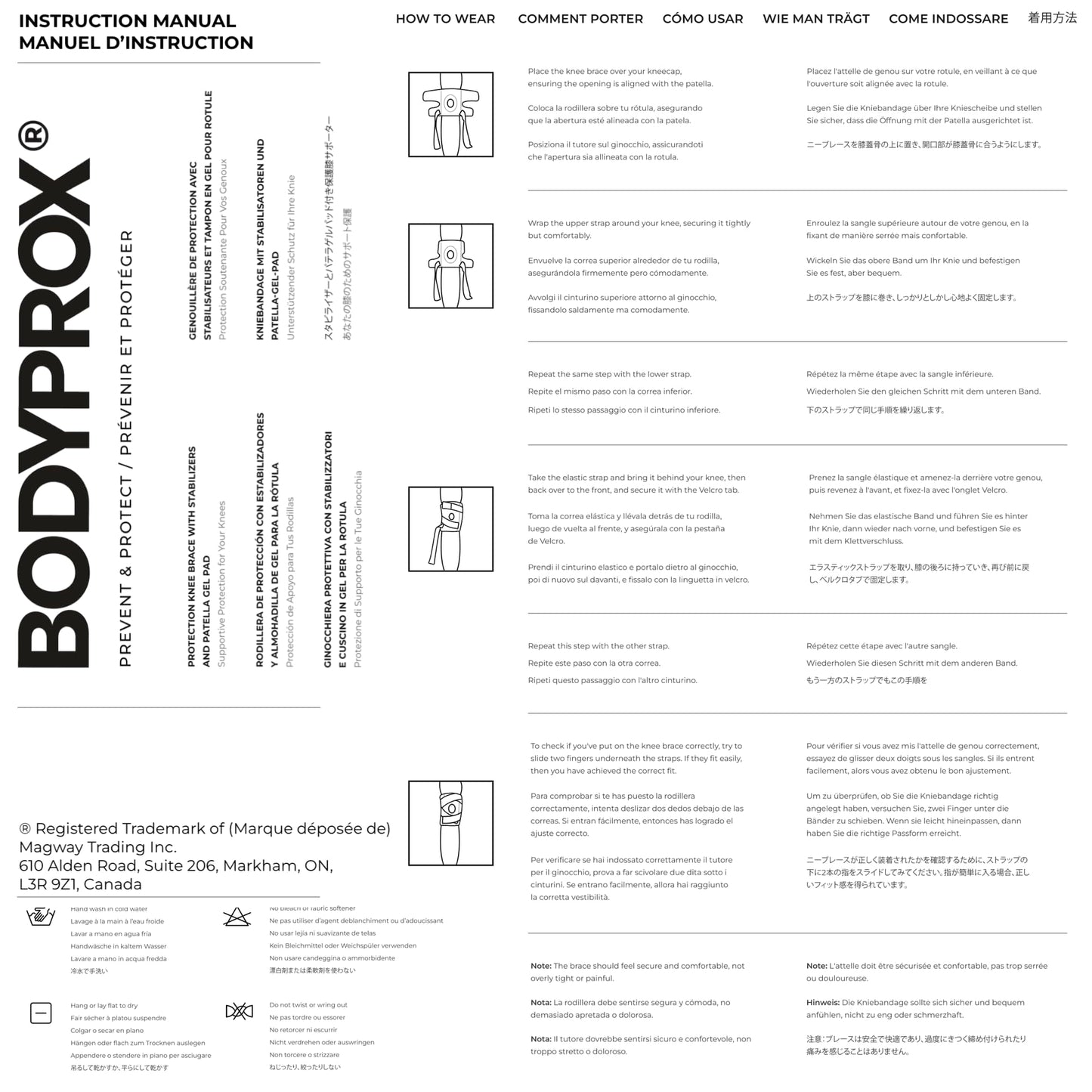 Bodyprox Knee Brace with Side Stabilizers & Patella Gel Pads for Knee Support